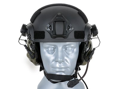 M32H радифіковані активні навушники для захисту слуху з кріпленням на шолом типу FAST - чорні [EARMOR] 4353 фото
