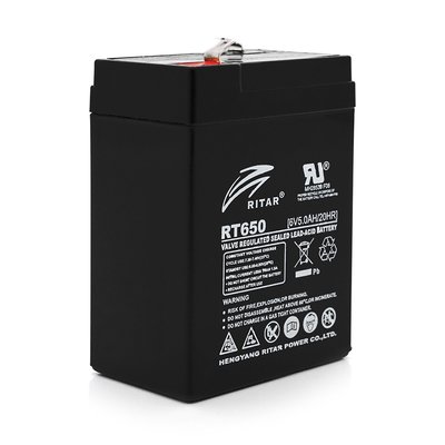 Акумуляторна батарея AGM RITAR RT650, Black Case, 6 V 5 Ah ( 70х47х 99 (107) )Q20 8209 фото
