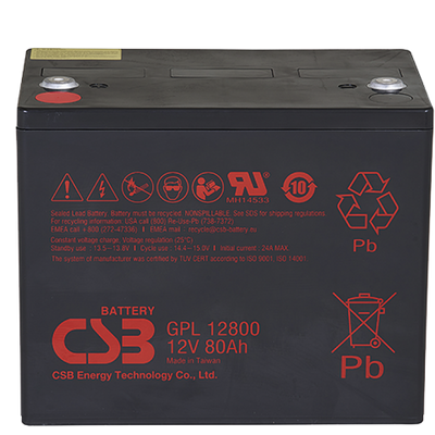 Акумуляторна батарея CSB GPL12800, 12 V 80 Ah (261х168х210 (220) 28233 фото