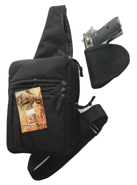 Тактична барсетка плечова для прихованого носіння Зброї Чорна 264/1 SAG 264/1 фото
