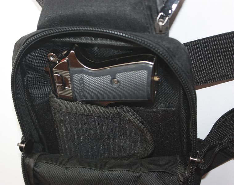 Тактическая барсетка плечевая для скрытого ношения оружия Черная 264/1 SAG 264/1 фото