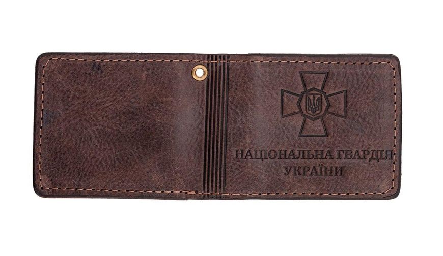 Обкладинка на документи шкіряна Національна Гвардія України (коричневий) SAG 13004 фото
