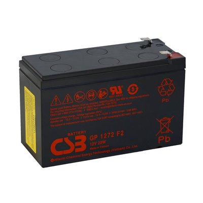 Акумуляторна батарея CSB GP1272F2, 12 V 7,2 Ah (151х65х100 мм) 2,4 кг Q10/420 4408 фото