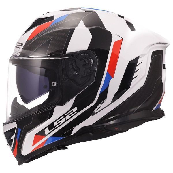 Мото шолом LS2 FF818 Storm 3 Sporty White Blue Red 3030292170 фото