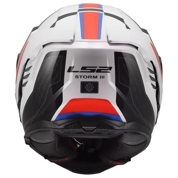Мото шолом LS2 FF818 Storm 3 Sporty White Blue Red 3030292170 фото