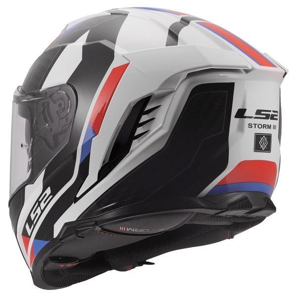 Мото шолом LS2 FF818 Storm 3 Sporty White Blue Red 3030292170 фото