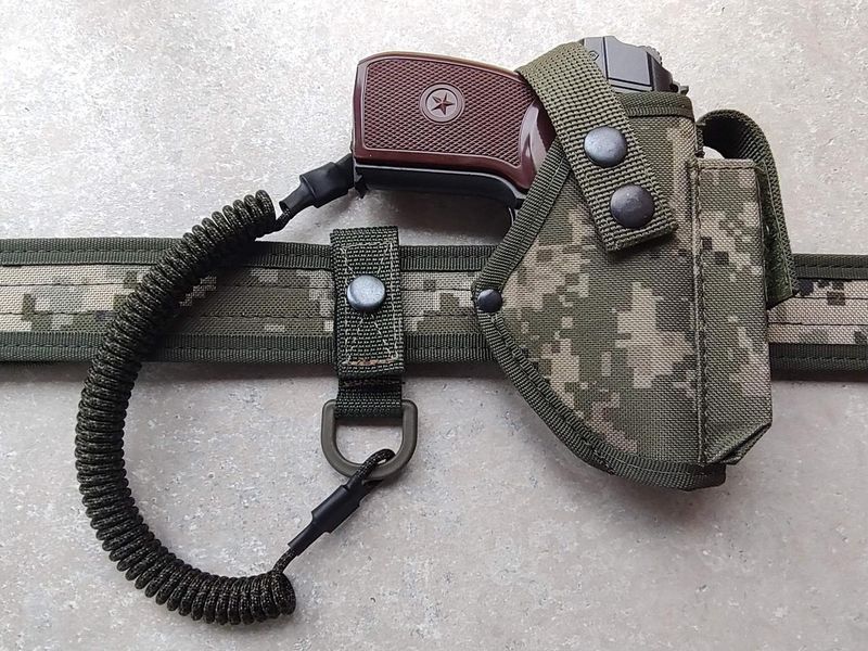 Кобура пістолет ПМ макаров поясний камуфляж піксель + шнур, 974 ' 2964331133 фото