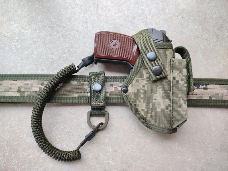 Кобура пістолет ПМ макаров поясний камуфляж піксель + шнур, 974 ' 2964331133 фото