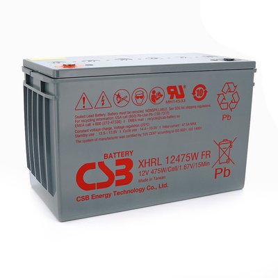 Акумуляторна батарея CSB XHRL12475W, 12 V 118.8 Ah (343х213х170 мм) 8660 фото