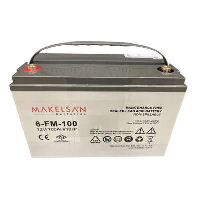 Акумуляторна батарея AGM MAKELSAN 6-FM-100, Gray Case, 12 V 100.0 Ah (329 x 172 x 218) Q1 29073 фото