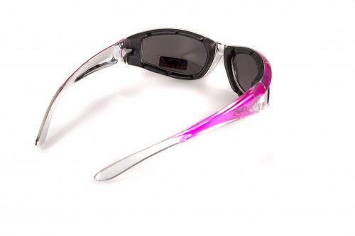 Очки защитные с уплотнителем Global Vision FlashPoint Pink-Silver (silver mirror) зеркальные серые 1ФЛЕШ-Ц20 фото