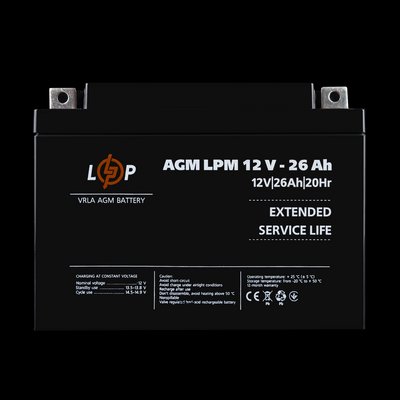 Аккумулятор AGM LPM 12V - 26 Ah 2393038972 фото