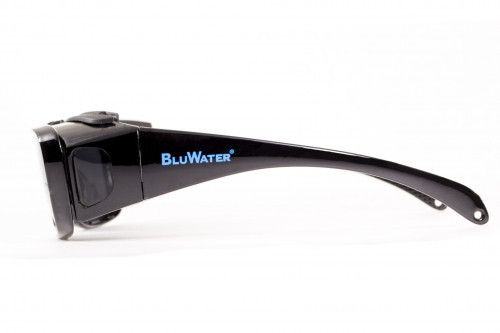 Окуляри поляризаційні BluWater Flip-IT Polarized (gray) чорні 4ФЛИП-20П фото