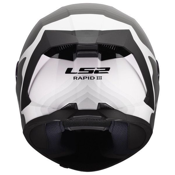 Мото шолом LS2 FF820 Rapid 3 Flow Gloss White Grey 3037078003 фото