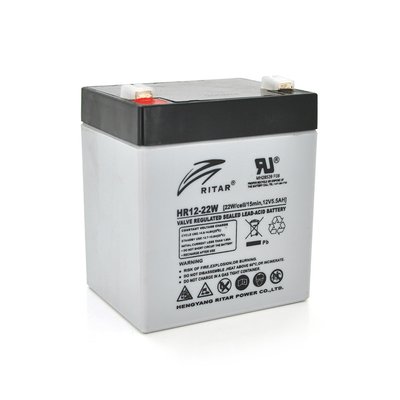 Аккумуляторная батарея AGM RITAR HR1222W, Gray Case, 12V 5.5Ah ( 90 х 70 х 101 (107 ) 1.55kg Q10 1708 фото