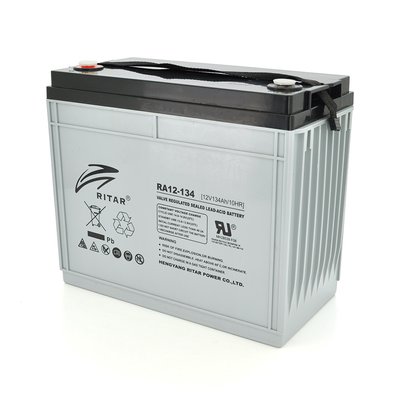 Акумуляторна батарея AGM RITAR RA12-134, Gray Case, 12 V 134.0 Ah ( 340 x 173 x 287) Q1 13751 фото