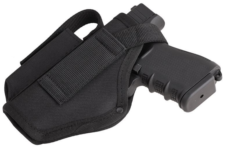 Кобура Шульга левша до G-17 Glock-17 Глок-17 бойовий поясна з чохлом підсумком для магазину oxford 600d чорна ' 2964331142 фото