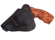 Кобура Револьвер 25 поясная скрытого внутрибрючного ношения формованная с клипсой кожа черная SAG 22201 фото 2