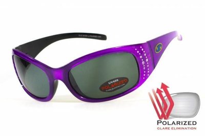 Очки поляризационные BluWater Biscayene Purple Polarized (gray) серые 4БИСК-П20П фото