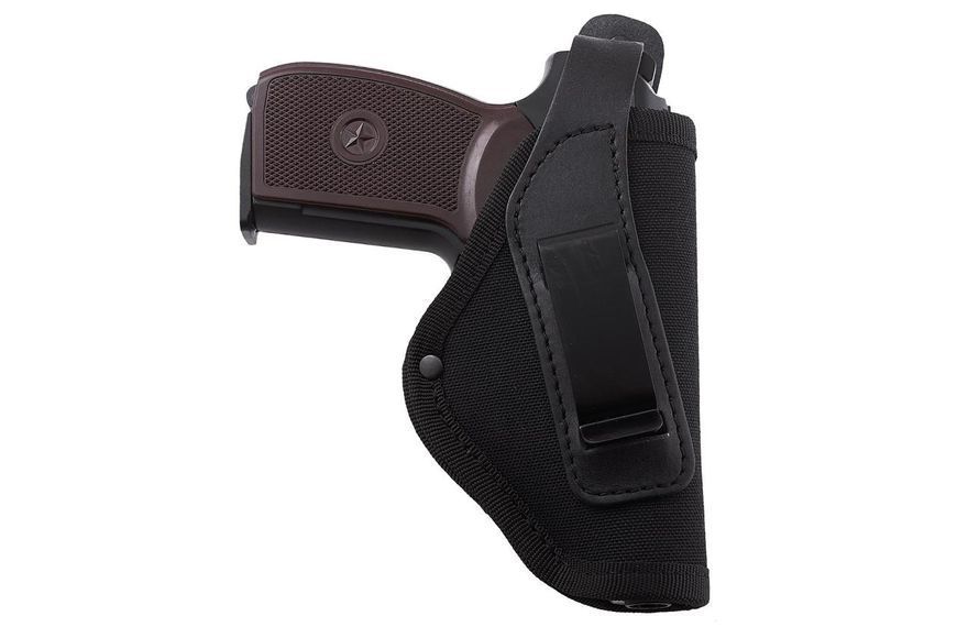 Кобура для ПМ-Макарова поясна прихованого носіння (cordura 1000D/шкіра, чорна) ' 2964331146 фото