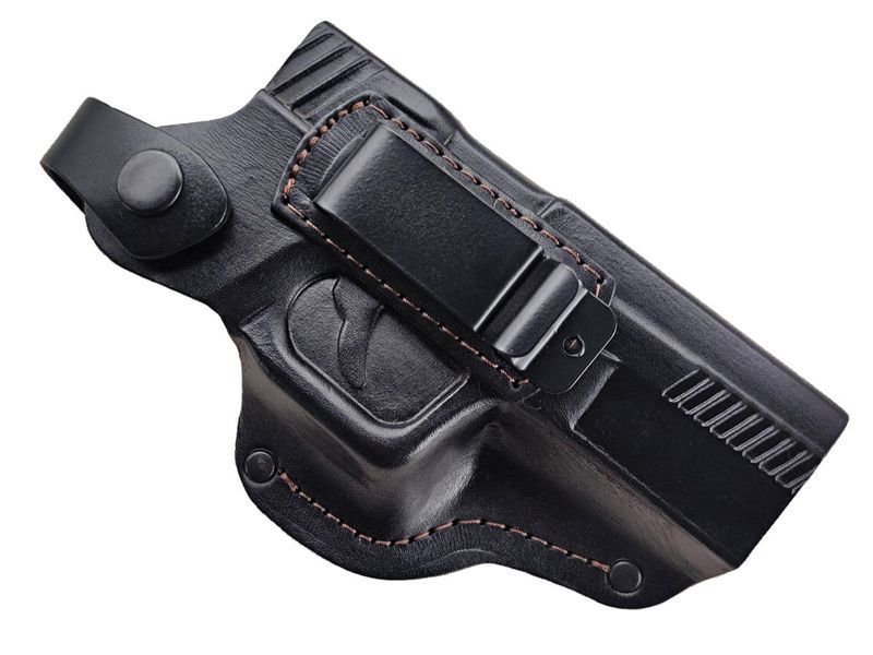 Кобура поясна Glock 17 формована з кліпсою (шкіра, чорна) ' 2964331024 фото