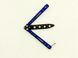 Подростковый детский безопасный тренировочный Mini- балисонг нож-бабочка для трюков и флиппинга, синий, SAG А-964 фото 7