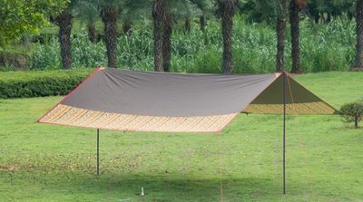 Тент кемпінговий 3F UL GEAR Indian tarp Square 210T polyester 5х4.5 м Indian tent2 фото