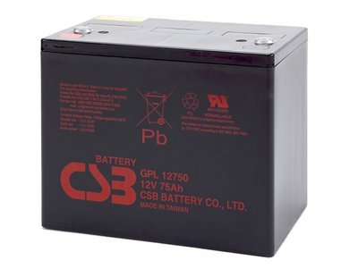 Акумуляторна батарея CSB GPL12750, 12 V 75 Ah (261х168х215мм) 3408 фото