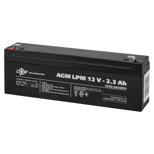 Акумулятор AGM LPM 12V - 2.3 Ah 4132 фото