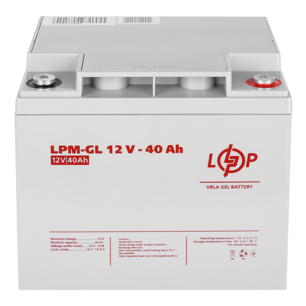 Аккумулятор гелевый LPM-GL 12V - 40 Ah 4154 фото