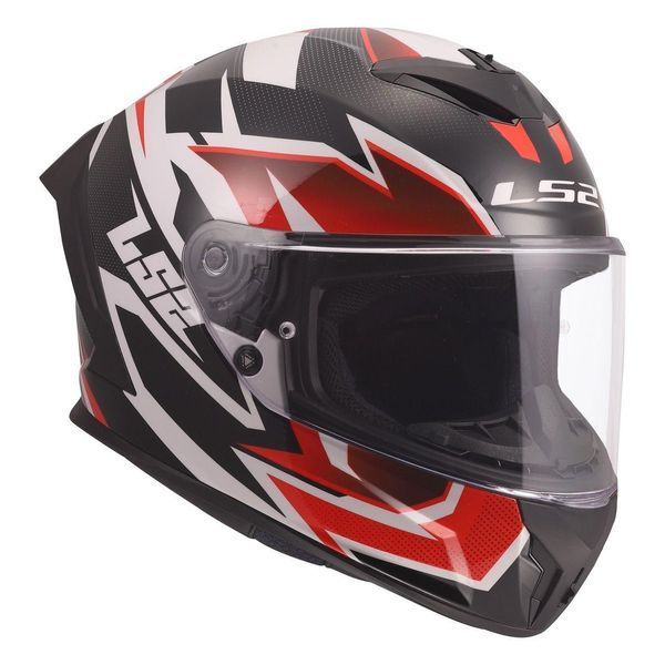 Мото шолом LS2 FF820 Rapid 3 Xtrem White Black Red 3037146328 фото