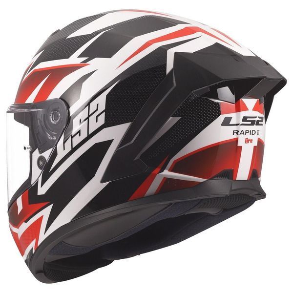Мото шолом LS2 FF820 Rapid 3 Xtrem White Black Red 3037146328 фото