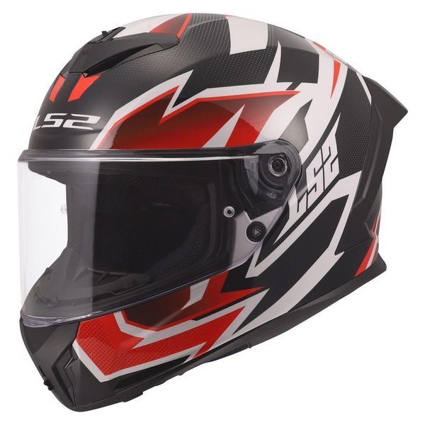 Мото шолом LS2 FF820 Rapid 3 Xtrem White Black Red 3037146328 фото
