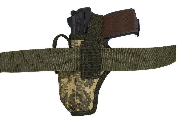 Кобура АПС (Автоматический пистолет Стечкина) поясная с чехлом под магазин (OXFORD 600D, пиксель) ' 2964331042 фото