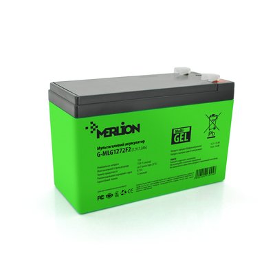 Акумуляторна батарея MERLION G-MLG1272F2 12 V 7,2 Ah ( 150 x 65 x 95 (100)) Green Q5/480 13945 фото