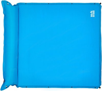 Каремат самонадувной Skif Outdoor Duplex, 192х157х3 cm ц:blue LC-680 фото