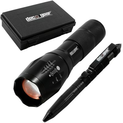 Тактичний ліхтарик Deco Gear FPT100BK і набір тактичної ручки з водостійким/протиударним футляром 102156 фото