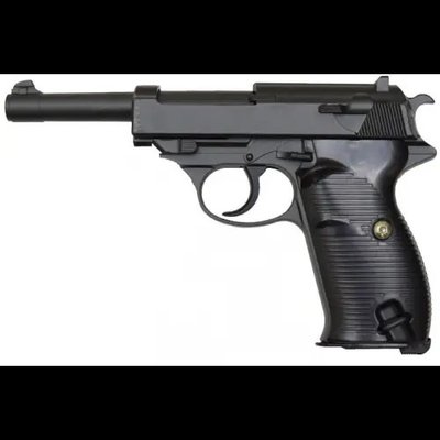 G21 страйкболний пістолет Galaxy Вальтер P38 метал чорний 102084 фото