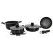 Набір посуду Gimex Cookware Set induction 7 предметів Black (6977222) DAS302019 фото 1