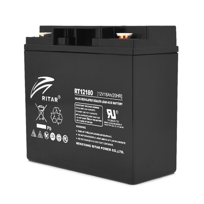 Аккумуляторная батарея AGM RITAR RT12180B, Black Case, 12V 18.0Ah (181х77х167 ) Q4 9842 фото
