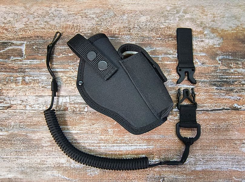 Комплект Кобура ТТ поясная с чехлом под магазин + Шнур.Тренчик черная ' 2964331050 фото