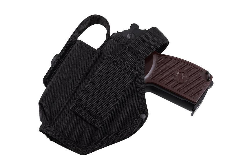 Кобура ПМ поясна з чохлом, подсумком, під магазин (cordura 1000d, чорна) ' 2964330231 фото