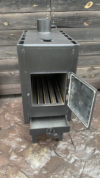 Печь буржуйка 4 мм "КИЕВ" с радиатором и варочной поверхностью. BP-КИЇВ фото