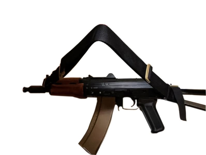 Ремінь зброї тритонічний тактичний трикутник для АК автомата, зброя, колір чорний SAG 1925265097 фото