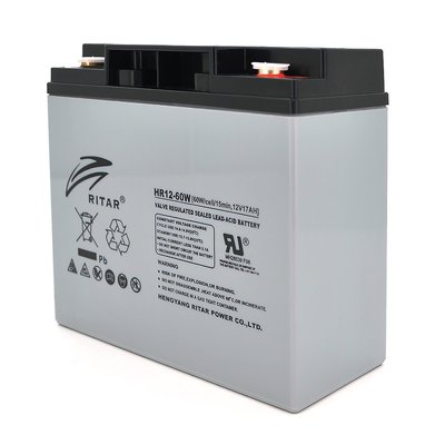 Акумуляторна батарея AGM RITAR RT12170H, Gray Case, 12 V 17.0 Ah ( 181 х 77 х 167) Q4 2984 фото