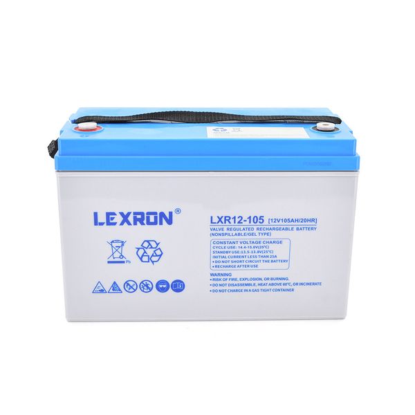 Аккумуляторная батарея Lexron LXR12-105 GEL 12V 105AH DEEP CYCLE (330 x 171 x219) 30 kg 28914 фото