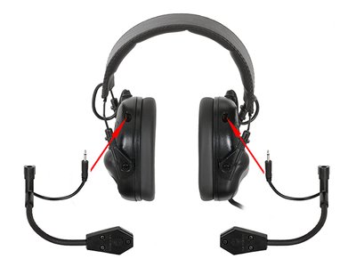 M32 радифіковані активні навушники для захисту слуху - чорні [EARMOR] 4092 фото