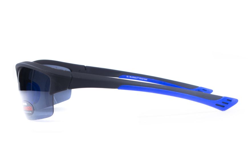 Очки поляризационные BluWater Daytona-1 Polarized (gray) серые в черно-синей оправе 4ДЕЙТ1-Г20П фото