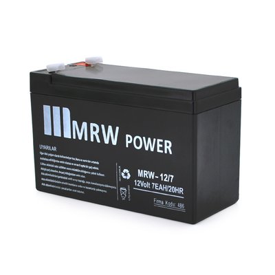 Акумуляторна батарея Mervesan MRW-12/7L 12 V 7 Ah ( 150 x 65 x 95 (100)) BLACK (1.65kg) Q8/672 29793 фото