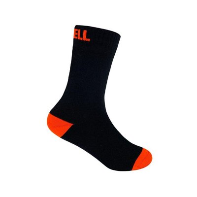 Шкарпетки водонепроникні дитячі Dexshell Ultra Thin Children Sock, р-р L, чорний/помаранчевий DS543BLKL фото
